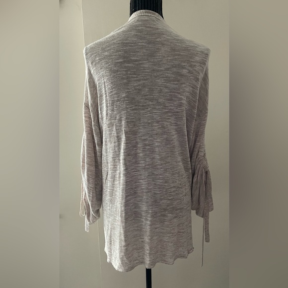 Trouvé Heathered Neutral Tone Open Cardigan Thin Knit Sweater Size M/L - Picture 4 of 9